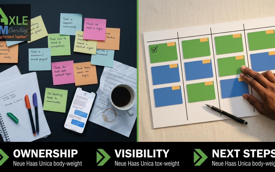 From Scattered Tasks to One Accountable Plan: The Before-and-After Project Board That Builds Momentum