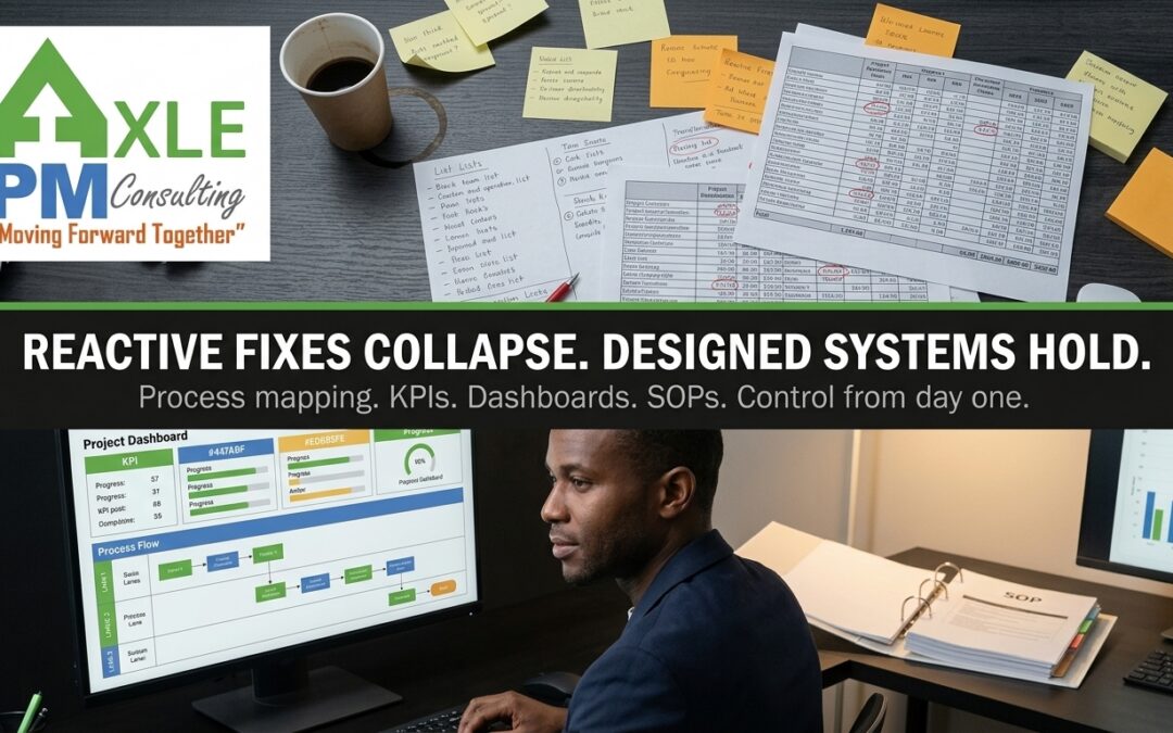 Operational Excellence That Holds Under Pressure: Replace Ad Hoc Fixes with Process Maps, KPIs, Dashboards, and SOPs